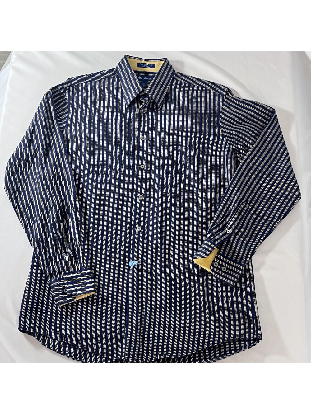 Paul Fredrick Men's Striped Cotton Shirt Medium